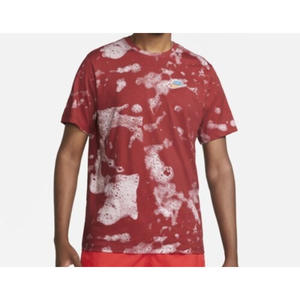 Nike Maroon Keep It Clean Bubble Soap Tee Short Sleeve Men's T-shirt Size L